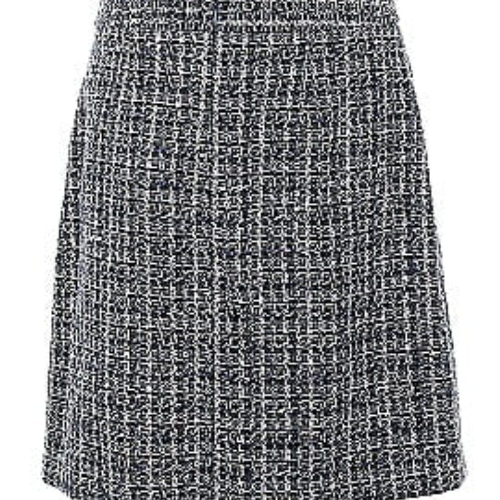 Office Chic navy blue textured mini skirt with pockets